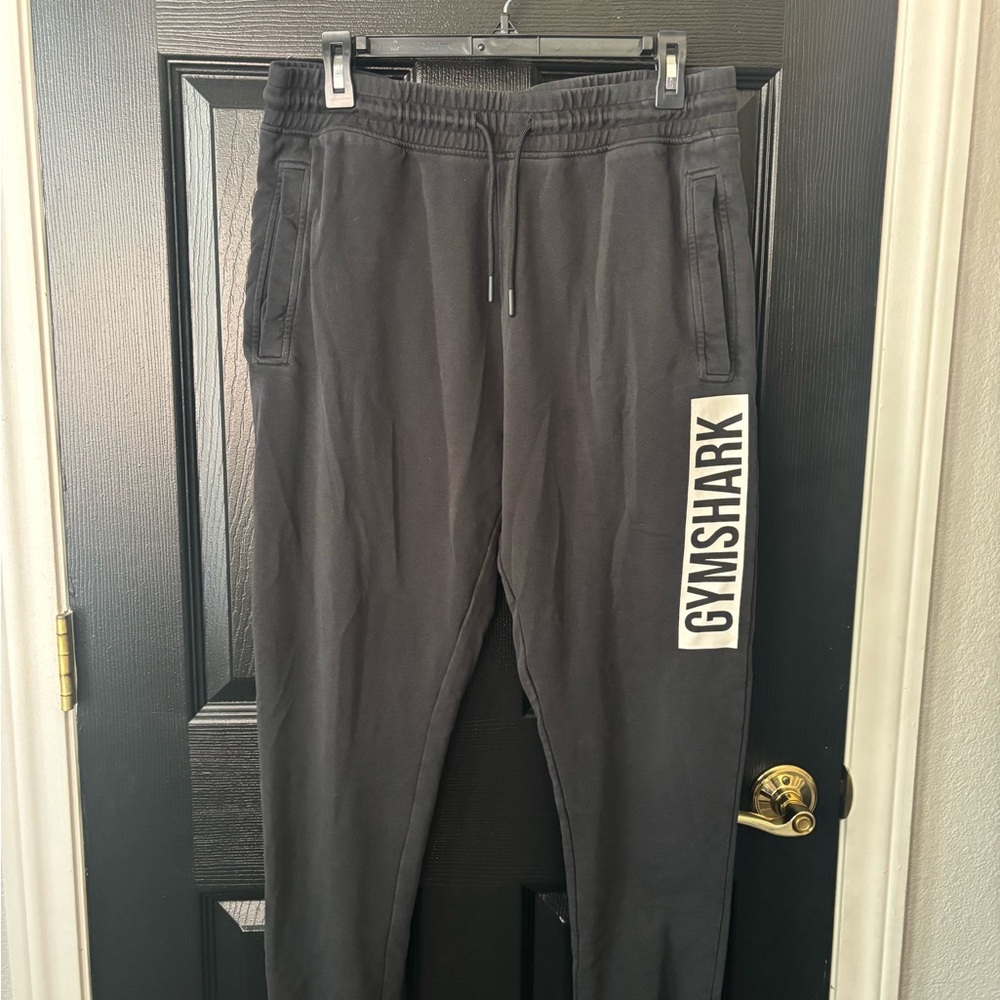 Gymshark Black Sweatpants with Elastic Waistband